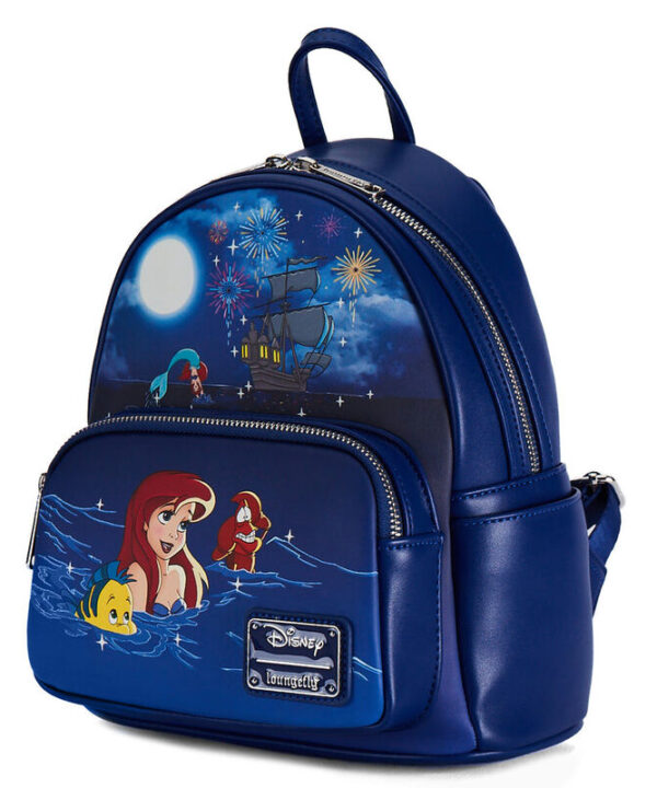 Mochila Fuegos Artificiales La Sirenita Disney Loungefly 26cm - Imagen 3