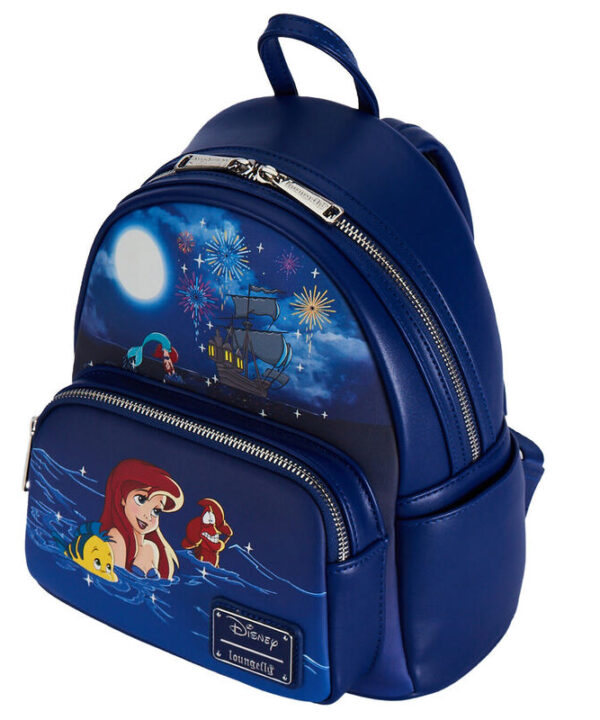 Mochila Fuegos Artificiales La Sirenita Disney Loungefly 26cm - Imagen 4