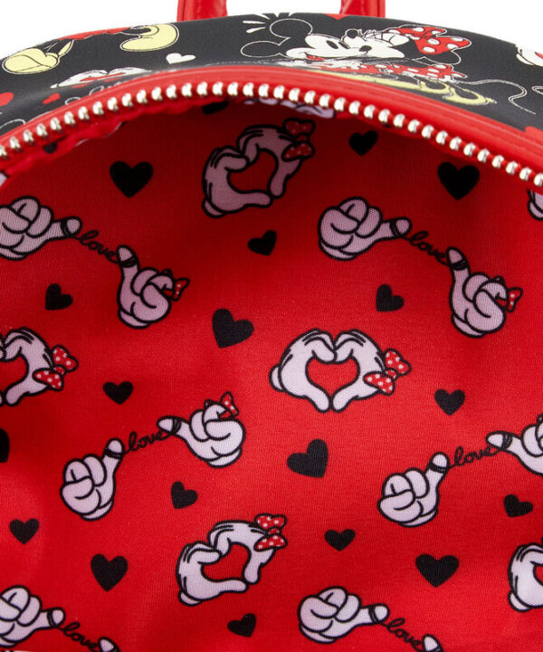 Mochila Love Mickey and Minnie Disney Loungefly 26cm - Imagen 4