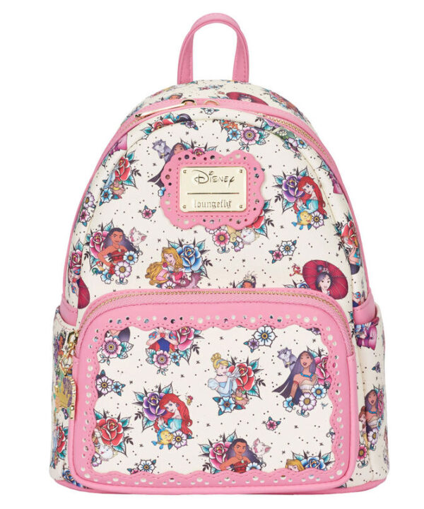 Mochila Floral Tattoo Princess Disney Loungefly 26cm - Imagen 1