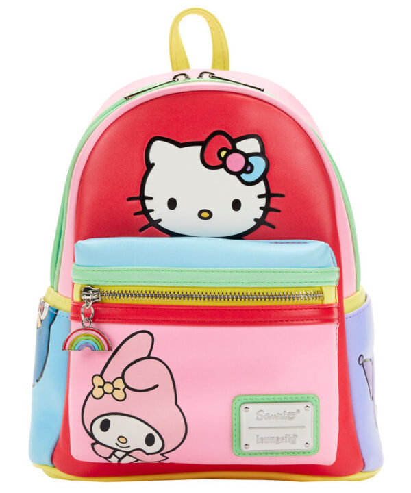 Mochila Color Block Hello Kitty and Friends Sanrio Loungefly 26cm - Imagen 1