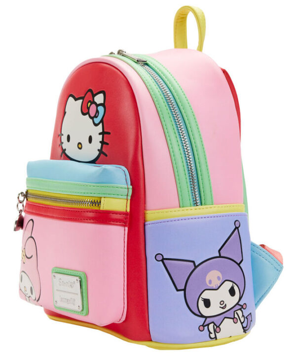 Mochila Color Block Hello Kitty and Friends Sanrio Loungefly 26cm - Imagen 2