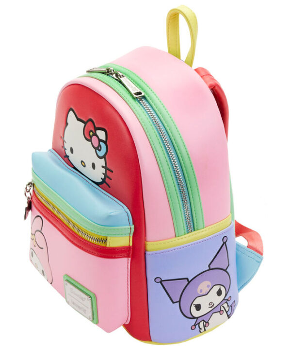 Mochila Color Block Hello Kitty and Friends Sanrio Loungefly 26cm - Imagen 3